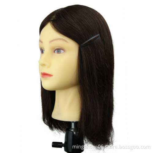 Mannequin Head Salon Real Hair Natural Black Hair Training Hair Dressing Practice Cosmetology In Mannequins Model Dummy Head